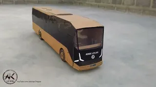 How to make rc Bus with cardboard |remote control|new Bus|....