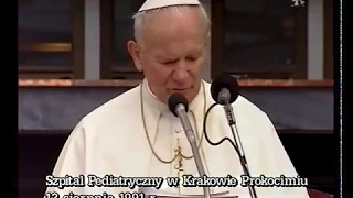 Jan Paweł II - Papież mówi o znaczeniu cierpienia oraz o służbie chorym jako powołaniu