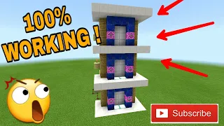 🔰How to make Redstone Elevator with Piston Doors| Full tutorial! v2 MCPE