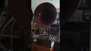 SUNSHINE OF YOUR SMILE PLAYING ON EDISON IDEAL PHONOGRAPH 4 MINUTE AMBEROL CYLINDER RECORD