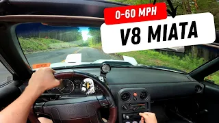 How FAST is My V8 Swapped Mazda Miata? [0-60 MPH Acceleration, POV]