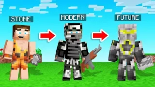 The Evolution of MINECRAFT WEAPONS! (stone age to future)