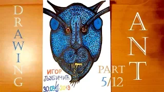 How to Draw an Ant Face Under a Microscope Step by Step Easy and Color | PART 5/12