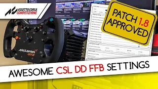 My best FFB settings for Fanatec CSL DD in Assetto Corsa Competizione Patch 1.8 SimRacing