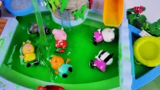 Mud bath in the pool - FUNNY STORY Peppa Pig Glibbi Slime