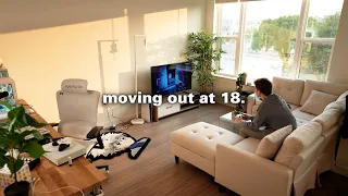 Moving out alone at 18 (+unfinished apartment tour)