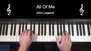 All Of Me - John Legend - Beautiful Easy Piano Solo Cover - Sheet Music