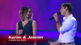 Karim & Jasmin - A Whole New World | The Voice Australia 4 (2015) | Blind Auditions