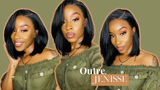 Wig Under $40!| Outre Perfect Hairline Jenisse| The Perfect Bob?| Collab feat. @Memiecarvel