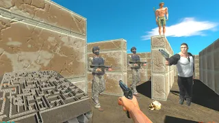 FPS Avatar Survive In Maze With Human Shooters  - Animal Revolt Battle Simulator ARBS