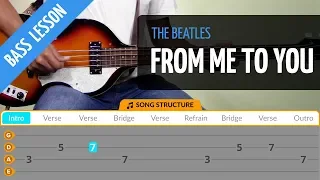 How To Play FROM ME TO YOU | BASS LESSON With TABS (The Beatles)