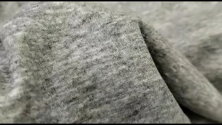 Бебисофт ткань для шитья с мехом с изнанки. Цвет серый меланж.
