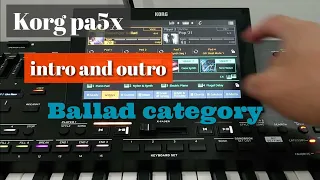 korg pa5x - Ballad category - full style OS V 1.2.0 new sound