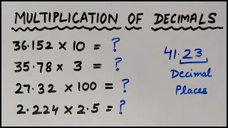 Multiplication of Decimals | Multiplication of a Decimal by a Whole Number or by another Decimal