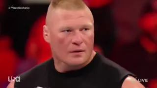 Roman Reigns Gets A Piece Of Brock Lesnar Before WrestleMania FULL SEGMENT   RAW  April 2  2018