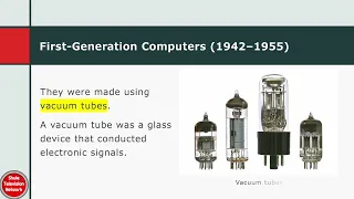 Computer Science Lesson 13: Characteristics of First Generation Computers