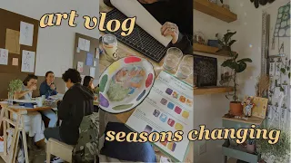 artist vlog ✽ seasons, painting, moving ~