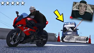 A PRIMEIRA FUGA DE 2022! FUGA INSANA DE BMW S1000 RR!! ( INCRÍVEL ) - GTA 5 MODS