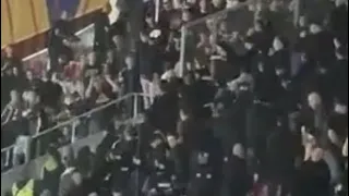 Bosnia (BHFanaticos) vs Romania fans fight - 26/09/22 - Romania vs Bosnia & Herzegovina