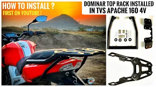 Dominar Top Rack Installed In TVS Apache 160 4V | Top Rack for Apache 160 Installation Process | P2