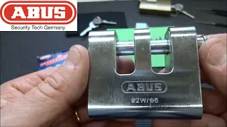 (345) Abus Armored 92W/65 Chain Shutter Lock Picked Open