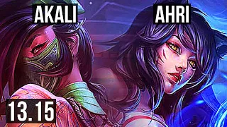 AKALI vs AHRI (MID) | Quadra, 10/1/3, 700+ games, Legendary | KR Grandmaster | 13.15