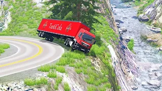 Trucks vs Cliff Roads – BeamNG.Drive #10