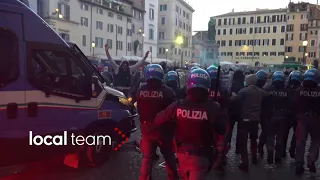 Roma, scontri 31 ottobre 2020: cariche della polizia