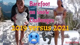 Barefoot on snow Challenges. I'm enjoying and have fun doing this challenges !