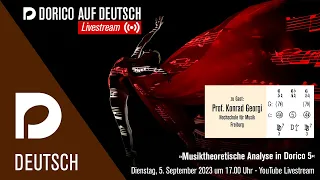 Musiktheoretische Analyse in Dorico 5 | "Dorico auf Deutsch“ Livestream mit Markus Hartmann