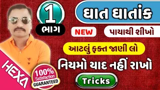 ઘાત અને ઘાતાંક|ghat and ghatank|power and indices in gujarati|ઘાત ઘાતાંક નિયમો|hexamaths|ભાગ-1