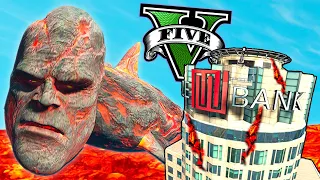 o GIGANTE MEGALODON de LAVA INVADIU o MAR do GTA 5 ! ( GTA V Mods )