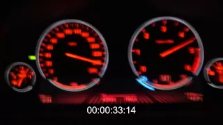 BMW 640d coupe F13 . 0 - 250 km/h acceleration . Full HD with exact acceleration measure
