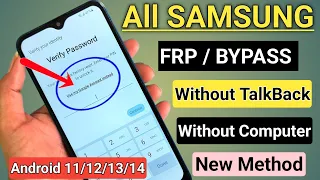 New Method 🔥🔥 All Samsung Frp Bypass 2024✅ Android 13/12/11 Without TalkBack - Without Pc