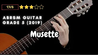 Musette by Anon || ABRSM Classical Guitar Grade 5 List A No.1 classical guitar cover with tab