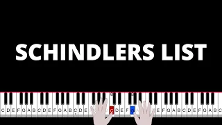 Schindlers List Theme Song - INTERMEDIATE Piano Tutorial