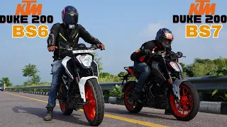 KTM Duke 200 Bs6 vs Duke 200 BS7 Drag Race," New vs Old"