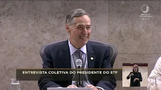 Ministro Luís Roberto Barroso concede primeira entrevista coletiva à imprensa à frente da Corte