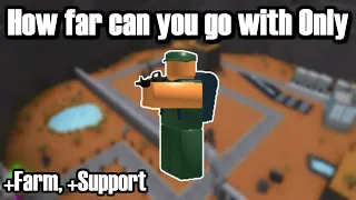 How far can you go with Soldier (+Farm, Support) | Roblox Tower Battles