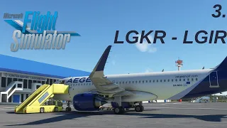 MSFS | Greece Tour Leg 3 | Corfu - Heraklion | Aegean Airlines | A320neo