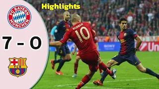 Bayern Munich vs Barcelona 7-0 || Arjen Robben & Thomas Müller Action - Semifinal 2012/2013