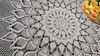 Crocheted tablecloth, Renata, part 3 of 5