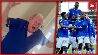 Moment grandad burst into tears as he watched Everton FC's goal