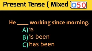 Present indefinite mixed test| Quiz 50 | Grammar Test