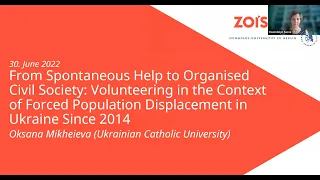 Lecture Series Ukraine | From Spontaneous Help to Organised Civil Society