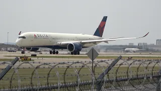 Delta A350 TO/GA Maximum Power Runway 4 Takeoff | MSP