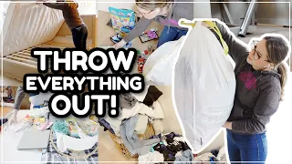 THROWING EVERYTHING OUT IN 2024 / Decluttering, Organizing, & Cleaning! Whole House Declutter