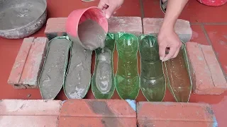 Plastic Bottles And Cement - Ideas Making Cement Flower Pots At Home For You