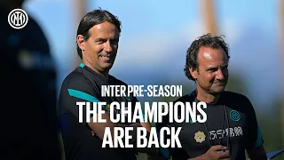 THE CHAMPIONS ARE BACK! First pre-season training sessions of 2021-22 #InterPreSeason #IMInter ⚫️🔵🇮🇹