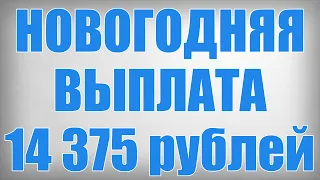 НОВОГОДНЯЯ ВЫПЛАТА 14 375 рублей!